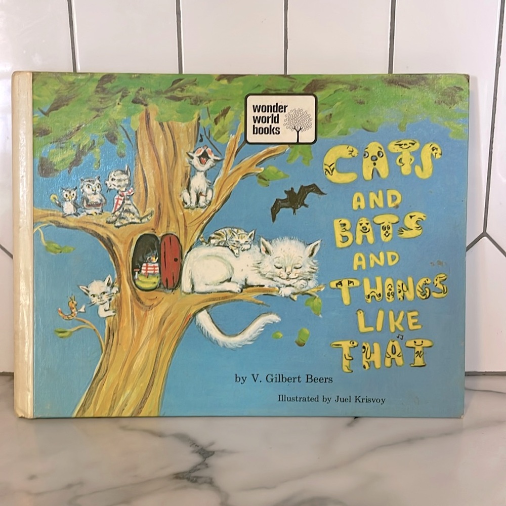 Vintage 1975 “Cats and Bats and Things Like That” Hardcover Children’s Book